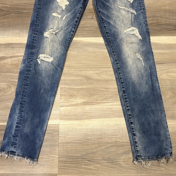 🇺🇸 American Eagle Slim Distressed Blue Jeans size 28 - Picture 5 of 10
